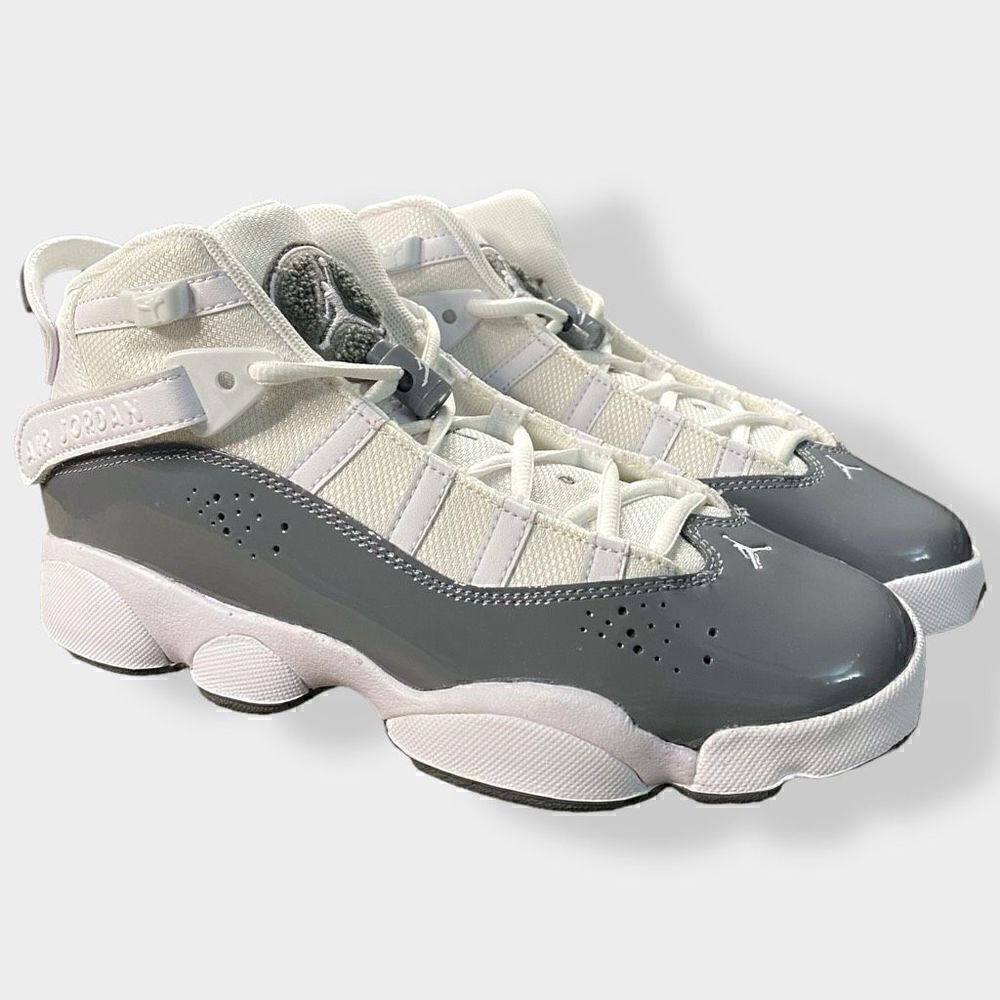 Nike Air Jordan 6 Rings GS White/Cool Grey-White 323419-121 Youth size 6Y/ 7.5 W